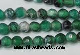 CAG4606 15.5 inches 4mm faceted round fire crackle agate beads