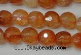 CAG4615 15.5 inches 6mm faceted round fire crackle agate beads