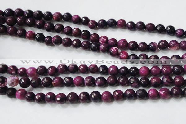 CAG4620 15.5 inches 6mm faceted round fire crackle agate beads