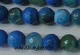 CAG4621 15.5 inches 6mm faceted round fire crackle agate beads