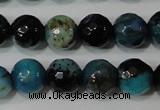 CAG4623 15.5 inches 6mm faceted round fire crackle agate beads