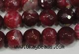 CAG4636 15.5 inches 6mm faceted round fire crackle agate beads