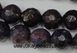 CAG4646 15.5 inches 8mm faceted round fire crackle agate beads