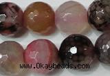 CAG4665 15.5 inches 10mm faceted round fire crackle agate beads