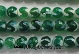 CAG4698 15.5 inches 8mm faceted round tibetan agate beads wholesale