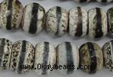 CAG4728 15 inches 12*16mm faceted rondelle tibetan agate beads wholesale