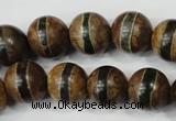 CAG4744 15 inches 14mm round tibetan agate beads wholesale