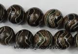 CAG4754 15 inches 14mm round tibetan agate beads wholesale