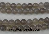 CAG4770 15 inches 6mm round grey agate beads wholesale