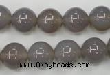 CAG4773 15 inches 12mm round grey agate beads wholesale