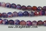 CAG4802 15 inches 6mm faceted round fire crackle agate beads