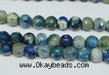 CAG4805 15 inches 6mm faceted round fire crackle agate beads