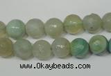 CAG4812 15 inches 8mm faceted round fire crackle agate beads