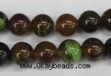 CAG4834 15 inches 12mm round dragon veins agate beads wholesale