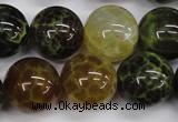 CAG4836 15 inches 16mm round dragon veins agate beads wholesale