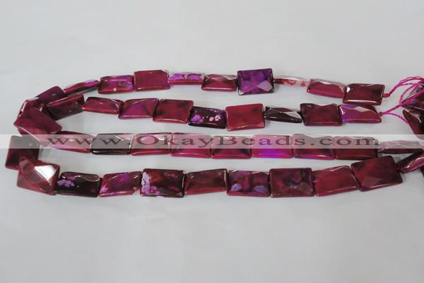 CAG4880 15 inches 13*18mm faceted rectangle fire crackle agate beads