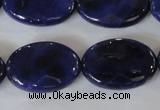 CAG4898 15 inches 18*25mm faceted oval fire crackle agate beads