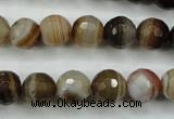 CAG5108 15.5 inches 10mm faceted round line agate beads wholesale