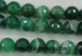 CAG5122 15.5 inches 8mm faceted round line agate beads wholesale