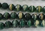 CAG5141 15 inches 8mm faceted round tibetan agate beads wholesale