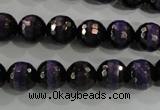 CAG5150 15 inches 10mm faceted round tibetan agate beads wholesale