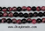 CAG5197 15 inches 6mm faceted round fire crackle agate beads