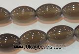 CAG5257 15.5 inches 12*18mm rice Brazilian grey agate beads