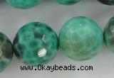 CAG5317 15.5 inches 20mm faceted round peafowl agate gemstone beads