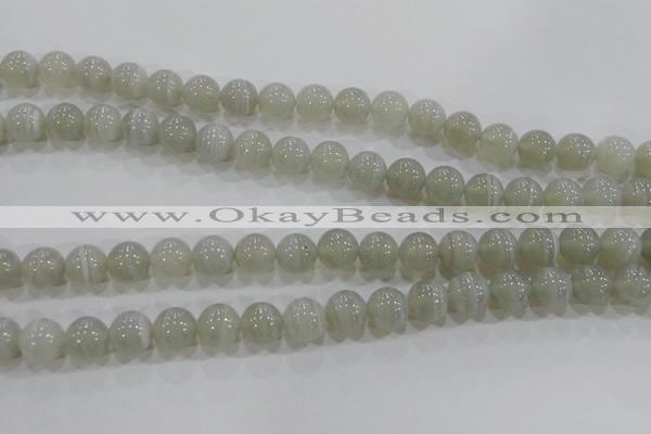 CAG5322 15.5 inches 8mm round grey line agate beads wholesale