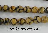 CAG5343 15.5 inches 8mm faceted round tibetan agate beads wholesale