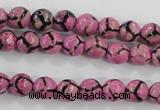 CAG5347 15.5 inches 8mm faceted round tibetan agate beads wholesale