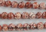 CAG5357 15.5 inches 8mm faceted round tibetan agate beads wholesale