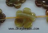 CAG5393 15.5 inches 24mm carved flower dragon veins agate beads