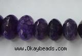 CAG5414 8*12mm – 13*22mm faceted rondelle dragon veins agate beads