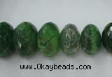 CAG5417 8*12mm – 13*22mm faceted rondelle dragon veins agate beads