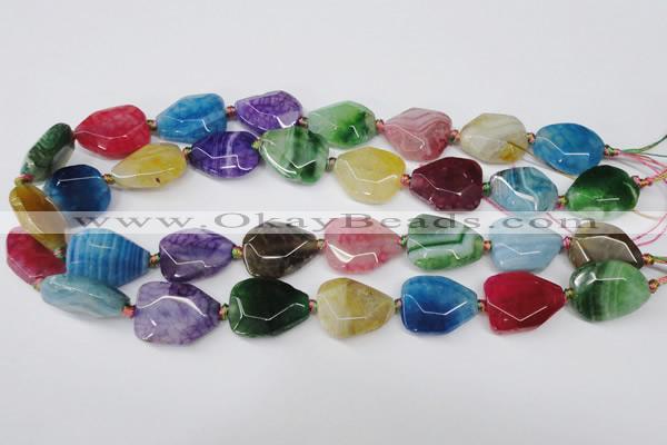 CAG5493 15.5 inches 18*22mm freeform agate gemstone beads