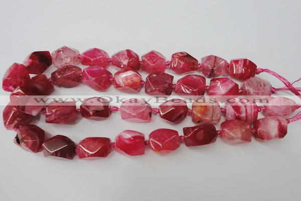 CAG5508 15.5 inches 15*15*20mm faceted nuggets agate beads