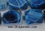 CAG5511 15.5 inches 16*17*22mm faceted nuggets agate beads