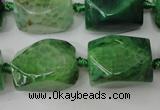 CAG5512 15.5 inches 16*17*22mm faceted nuggets agate beads