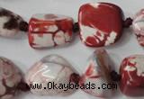 CAG5520 15.5 inches 16*18mm nuggets agate gemstone beads