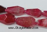 CAG5574 15 inches 13*18mm - 15*28mm faceted nuggets agate beads