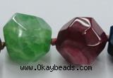 CAG5590 15 inches 10*12mm - 25*27mm faceted nuggets agate beads