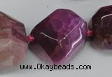 CAG5606 15 inches 25*28mm faceted nuggets agate gemstone beads