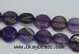 CAG5632 15 inches 12mm flat round dragon veins agate beads