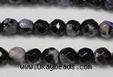 CAG5655 15 inches 4mm faceted round fire crackle agate beads