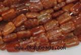 CAG568 15.5 inches 8*10mm rectangle natural fire agate beads