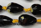 CAG5738 15 inches 15*20mm faceted teardrop fire crackle agate beads