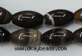 CAG5913 15 inches 12*20mm rice Madagascar agate gemstone beads