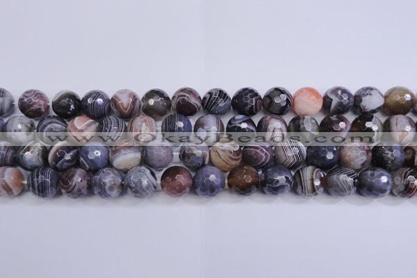 CAG5963 15.5 inches 12mm faceted round botswana agate beads wholesale