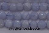 CAG5996 15.5 inches 6mm faceted round blue lace agate beads